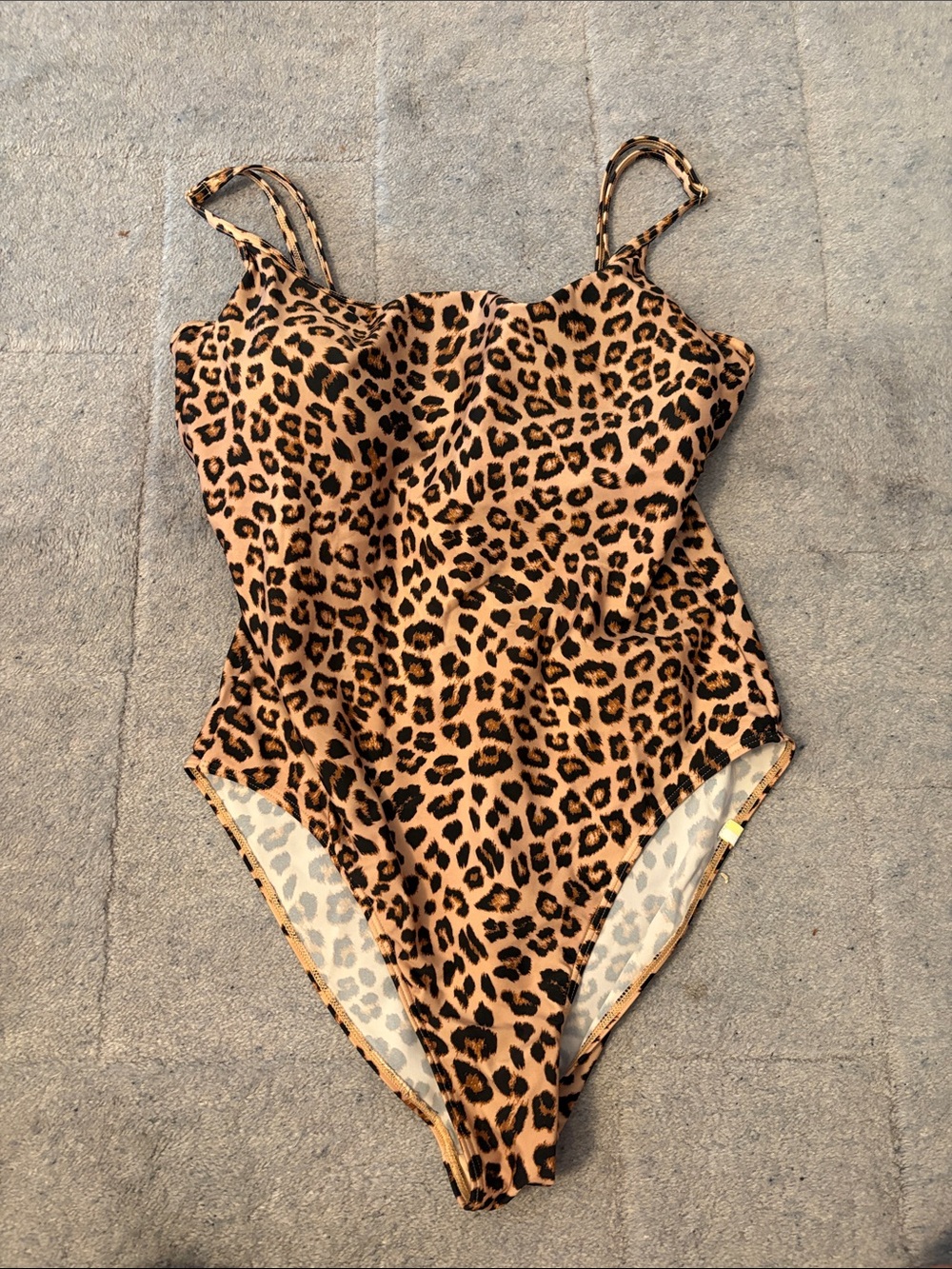 summersalt Leopard Print One-Piece Swimsuit in Tan and Black